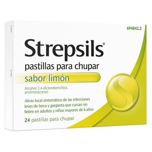 STREPSILS pastillas para chupar sabor limon, 24 pastillas
