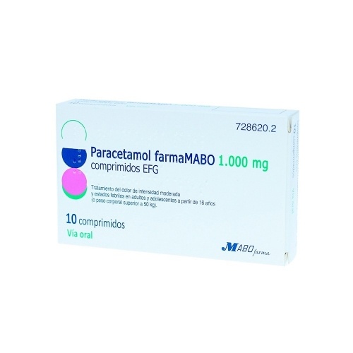 PARACETAMOL FARMAMABO 1000 MG COMPRIMIDOS EFG 10 comprimidos