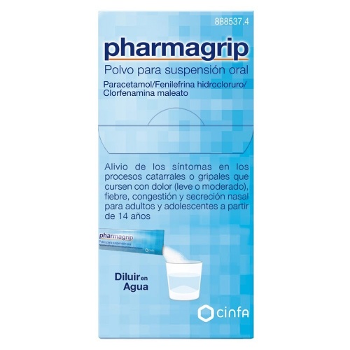 PHARMAGRIP FORTE POLVO PARA SUSPENSION ORAL , 10 sobres