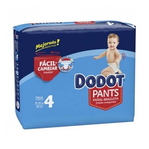 Pañal infantil - dodot pants (t- 4 9-15 kg 34 u)