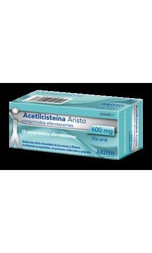 ACETILCISTEINA ARISTO 600 mg COMPRIMIDOS EFERVESCENTES , 10 comprimidos