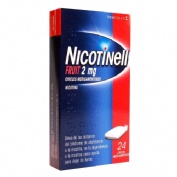 NICOTINELL FRUIT 2 mg CHICLE MEDICAMENTOSO , 24 chicles