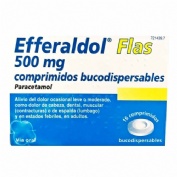 EFFERALDOL FLAS 500 MG COMPRIMIDOS BUCODISPERSABLES, 16 comprimidos (8 + 8)