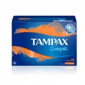 TAMPAX COMPAK TAMPON 100%ALGODON (SUPER PLUS 24 U)