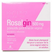 ROSALGIN 500 mg GRANULADO PARA SOLUCION VAGINAL, 20 sobres