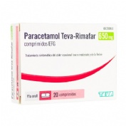 PARACETAMOL TEVA-RIMAFAR 650 MG COMPRIMIDOS EFG , 20 comprimidos