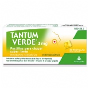 TANTUM VERDE 3 mg PASTILLAS PARA CHUPAR SABOR LIMON , 20 pastillas